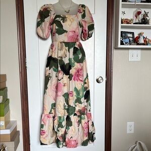 Express Floral Long Sleeve Maxi Dress
